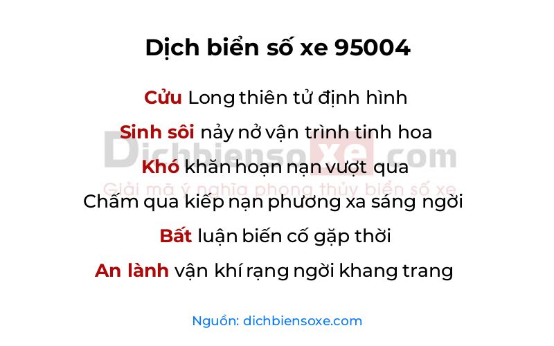 Dịch thơ biển số 95004