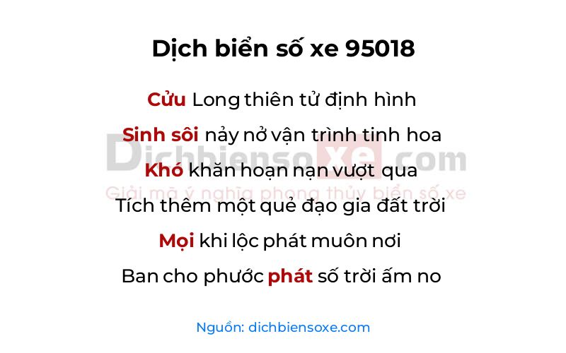 Dịch thơ biển số 95018