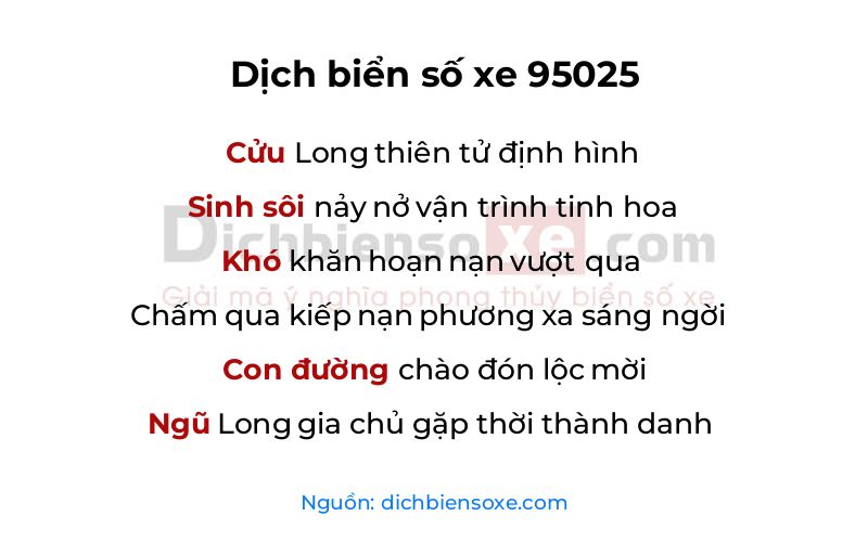 Dịch thơ biển số 95025
