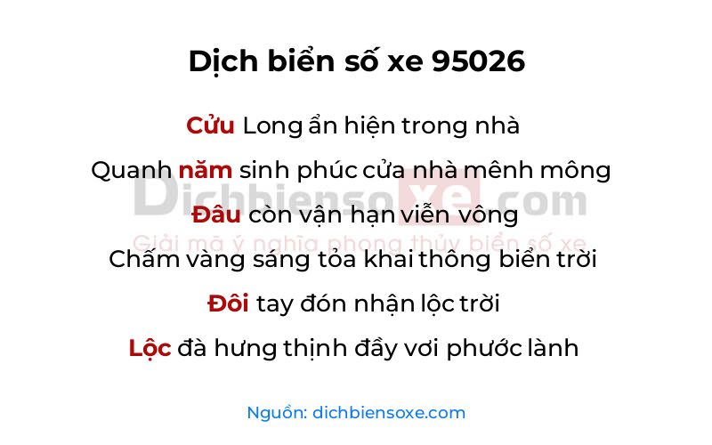 Dịch thơ biển số 95026