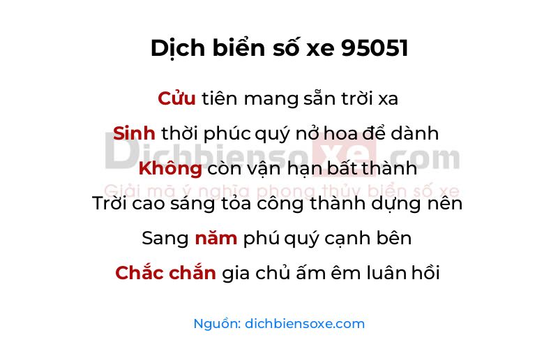 Dịch thơ biển số 95051