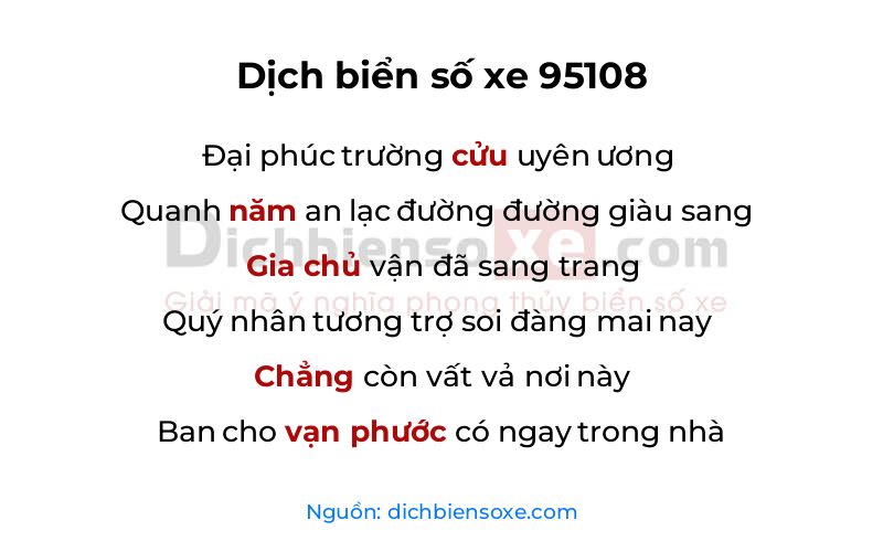 Dịch thơ biển số 95108