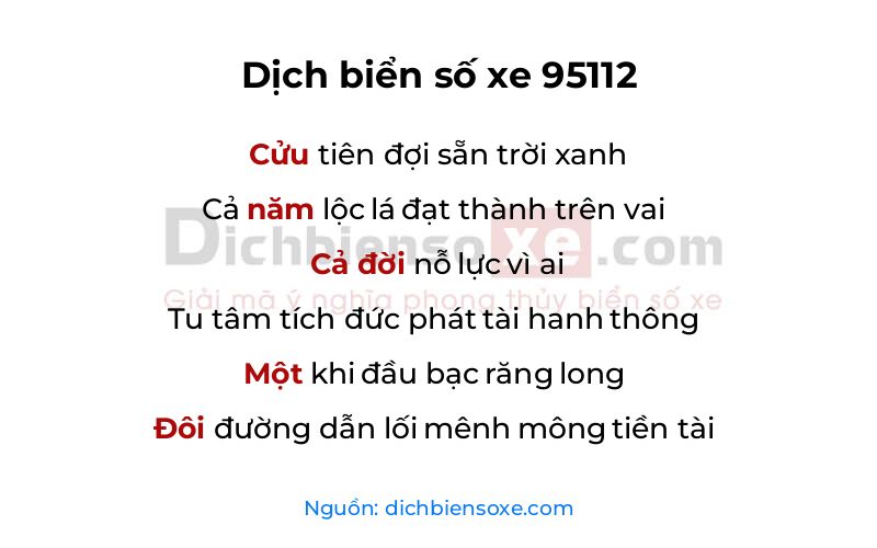 Dịch thơ biển số 95112