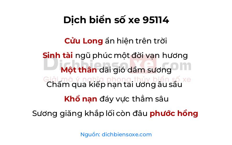 Dịch thơ biển số 95114