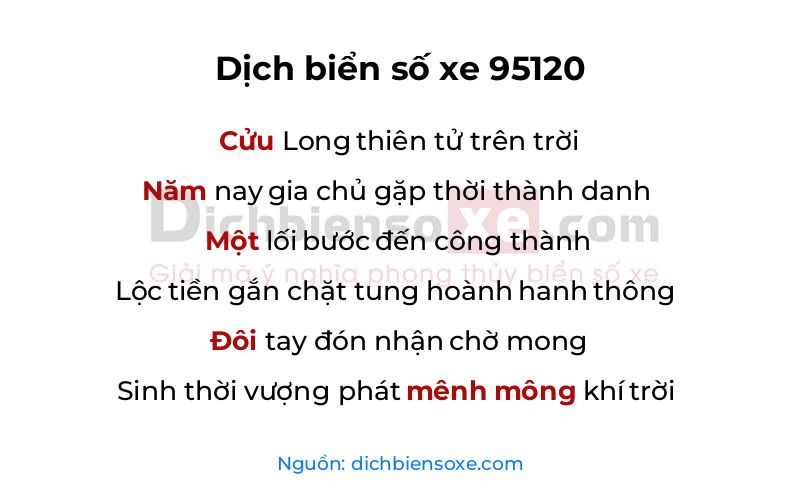 Dịch thơ biển số 95120