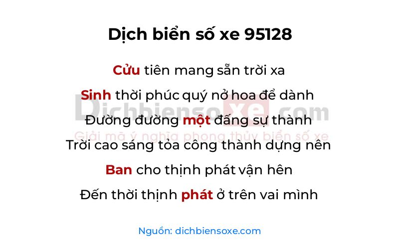 Dịch thơ biển số 95128