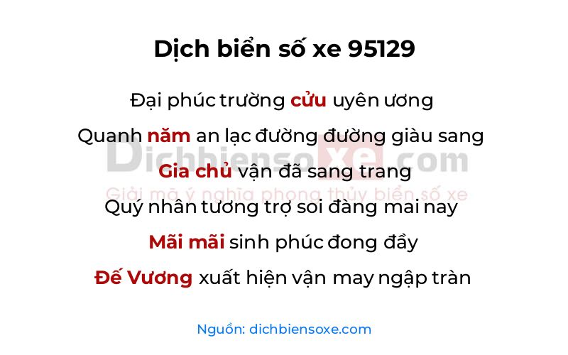 Dịch thơ biển số 95129