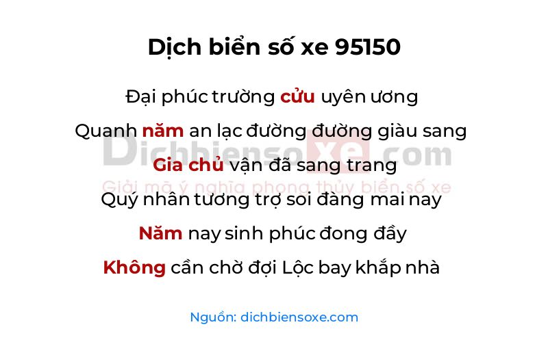 Dịch thơ biển số 95150