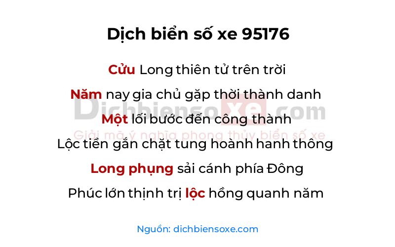 Dịch thơ biển số 95176