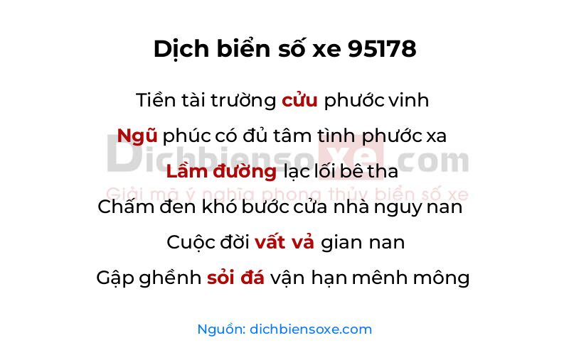 Dịch thơ biển số 95178
