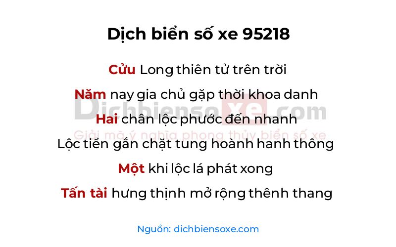Dịch thơ biển số 95218