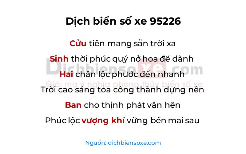 Dịch thơ biển số 95226