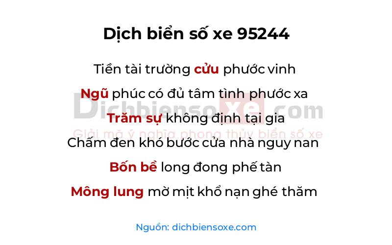 Dịch thơ biển số 95244