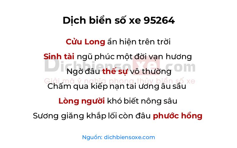 Dịch thơ biển số 95264