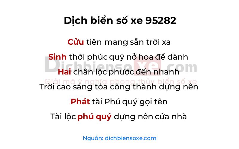Dịch thơ biển số 95282