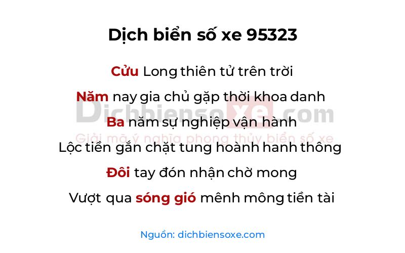 Dịch thơ biển số 95323