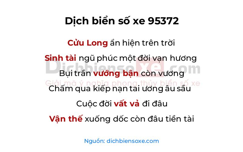 Dịch thơ biển số 95372