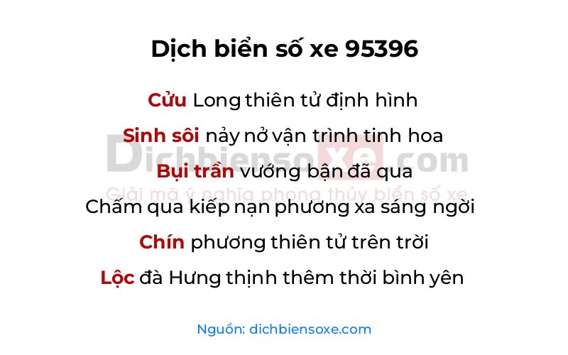 Dịch thơ biển số 95396