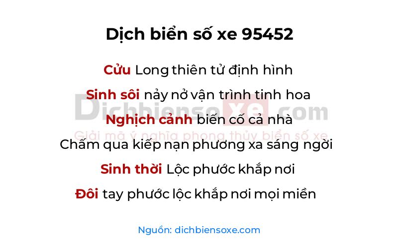 Dịch thơ biển số 95452