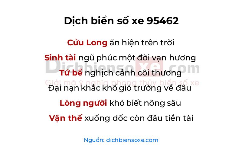 Dịch thơ biển số 95462