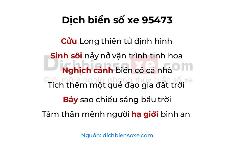Dịch thơ biển số 95473