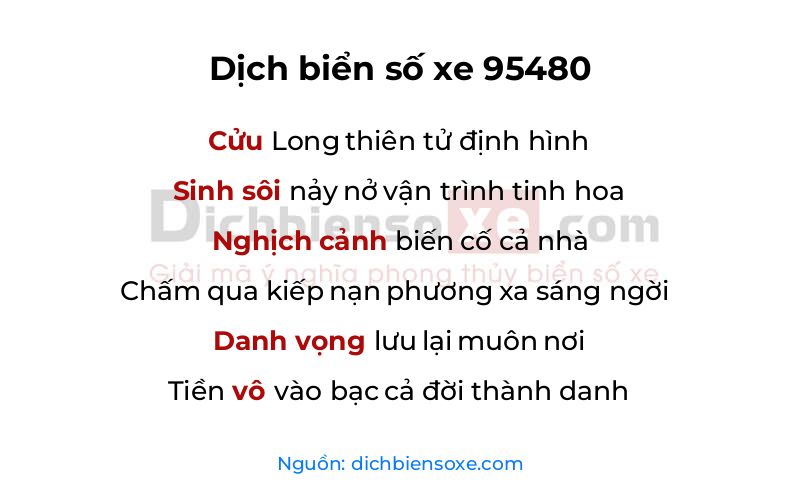 Dịch thơ biển số 95480