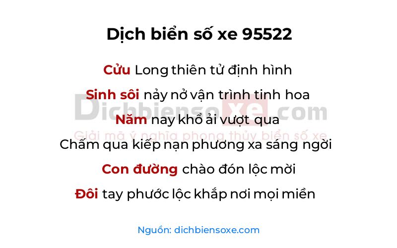 Dịch thơ biển số 95522