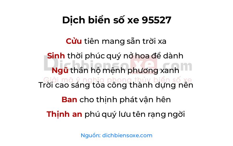 Dịch thơ biển số 95527