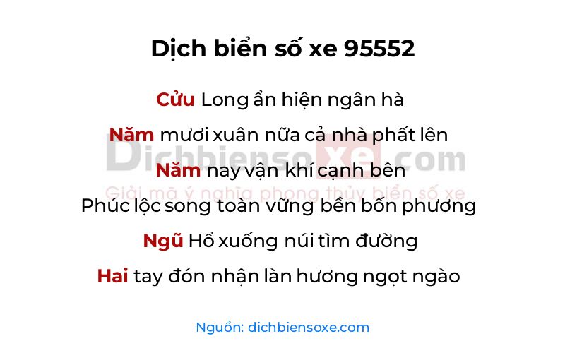Dịch thơ biển số 95552