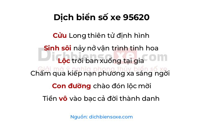 Dịch thơ biển số 95620
