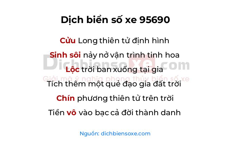 Dịch thơ biển số 95690
