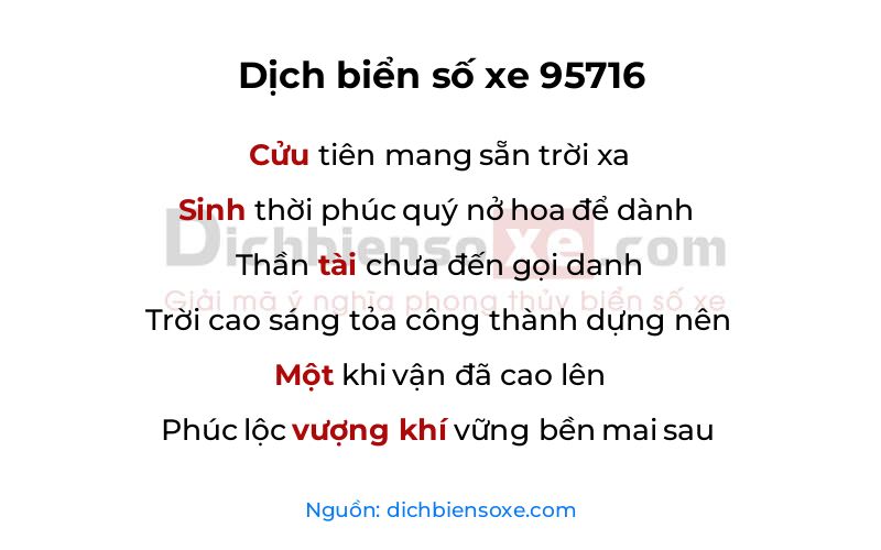 Dịch thơ biển số 95716