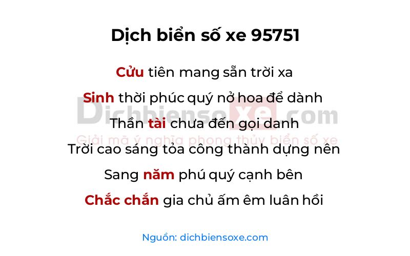 Dịch thơ biển số 95751