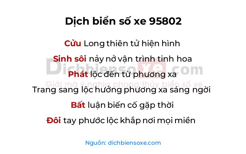 Dịch thơ biển số 95802
