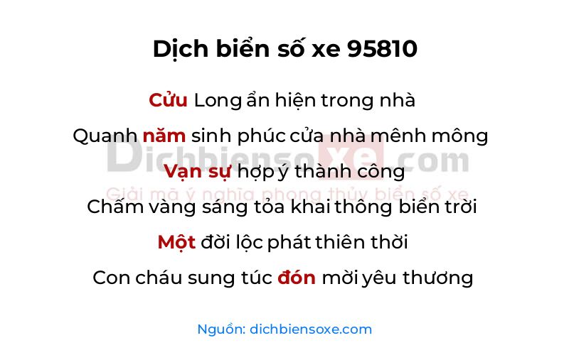 Dịch thơ biển số 95810