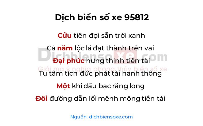 Dịch thơ biển số 95812