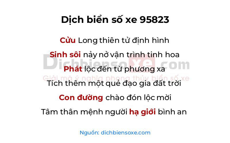 Dịch thơ biển số 95823