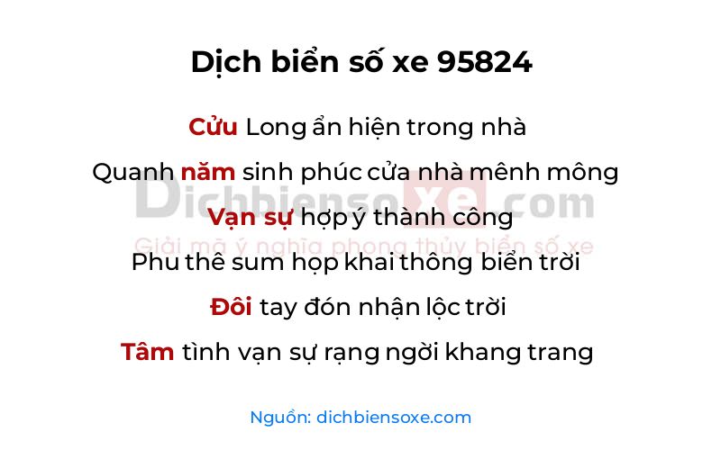 Dịch thơ biển số 95824