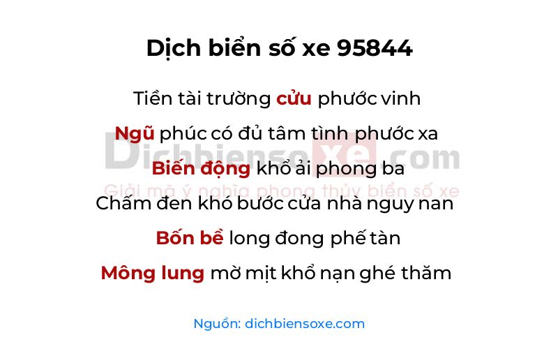 Dịch thơ biển số 95844