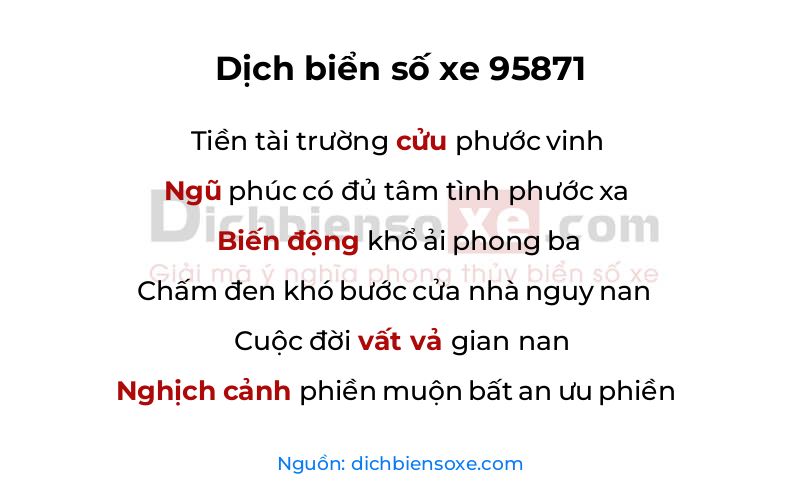 Dịch thơ biển số 95871