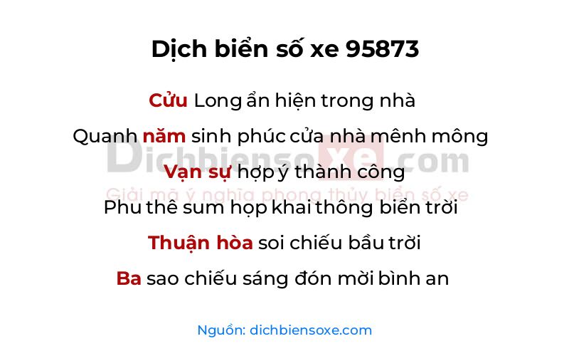 Dịch thơ biển số 95873