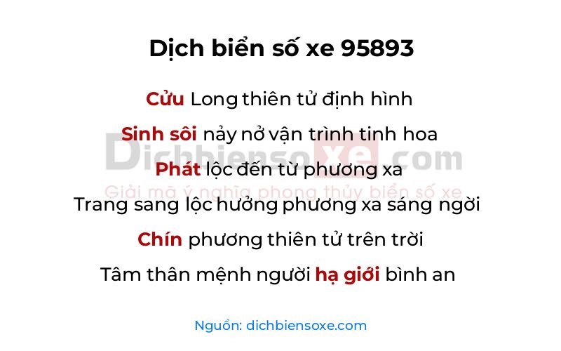 Dịch thơ biển số 95893