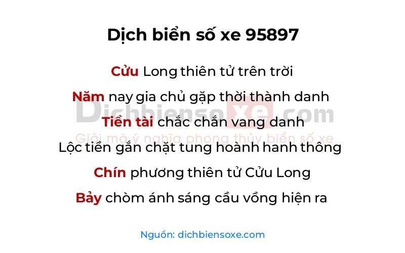 Dịch thơ biển số 95897