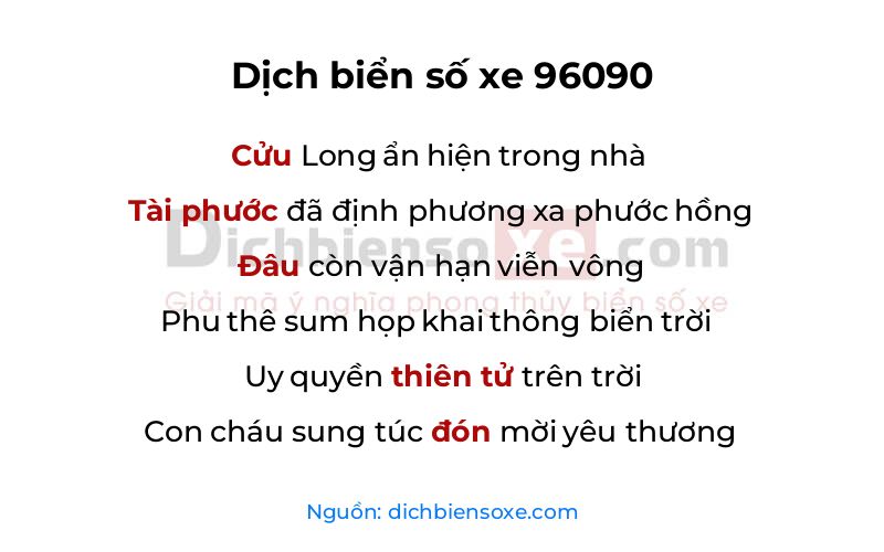 Dịch thơ biển số 96090
