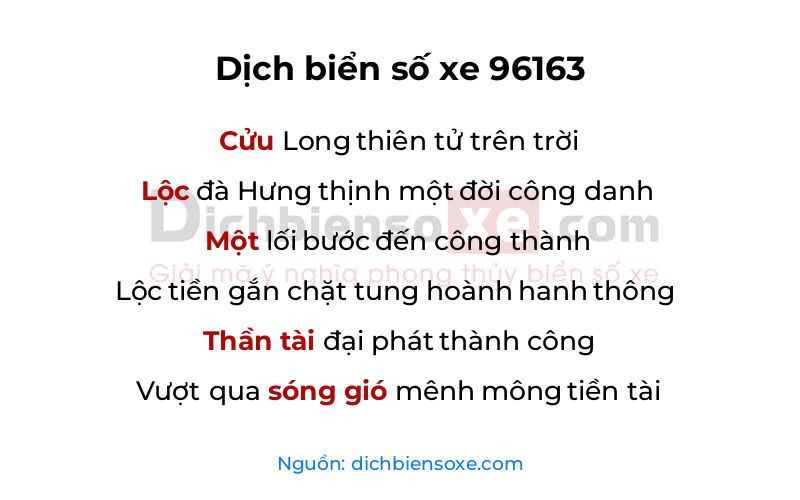 Dịch thơ biển số 96163