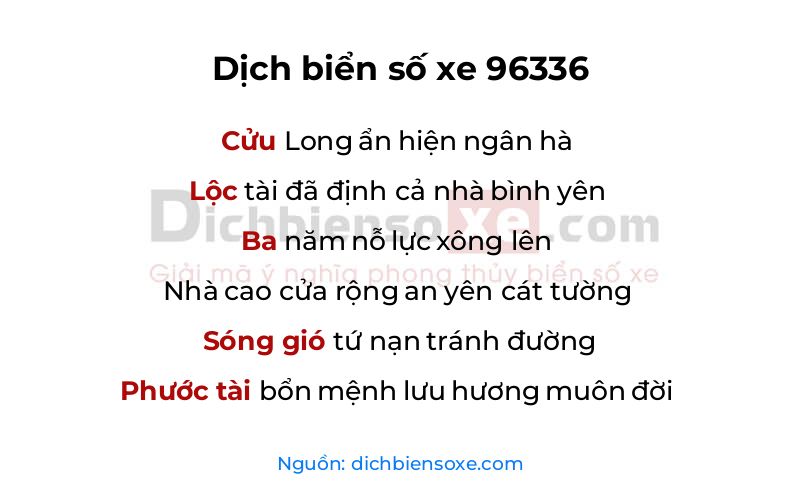 Dịch thơ biển số 96336