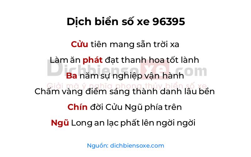 Dịch thơ biển số 96395