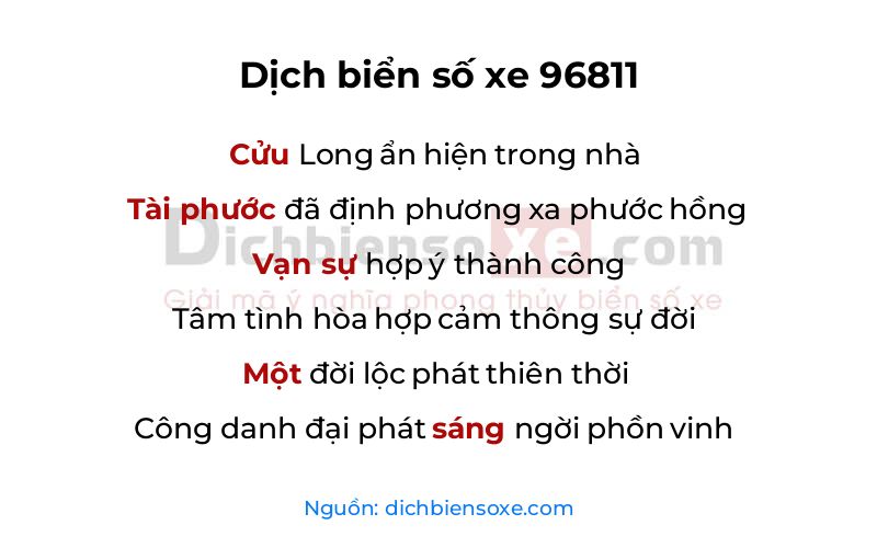 Dịch thơ biển số 96811