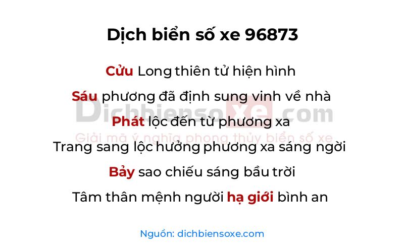 Dịch thơ biển số 96873