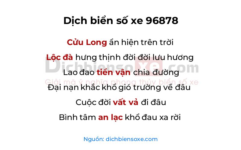 Dịch thơ biển số 96878